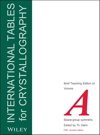 International tables for crystallography. Brief teaching edition of volume A vignette