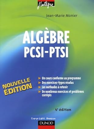 Algèbre PCSI-PTSI vignette