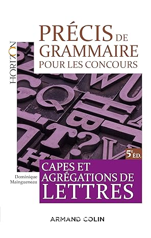 Précis de grammaire pour les concours vignette