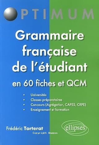 Grammaire française de l'étudiant en 60 fiches et QCM vignette