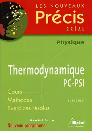 Thermodynamique, PC-PSI vignette