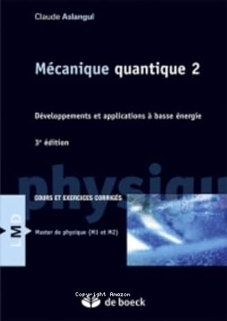 Développements et applications à basse énergie. vignette