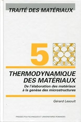Thermodynamique des matériaux vignette