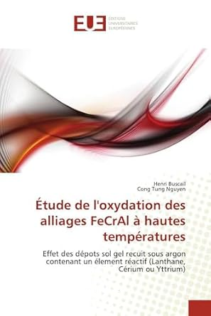 Etude des mécanismes d'oxydation des alliages FecrAl a haute températures vignette